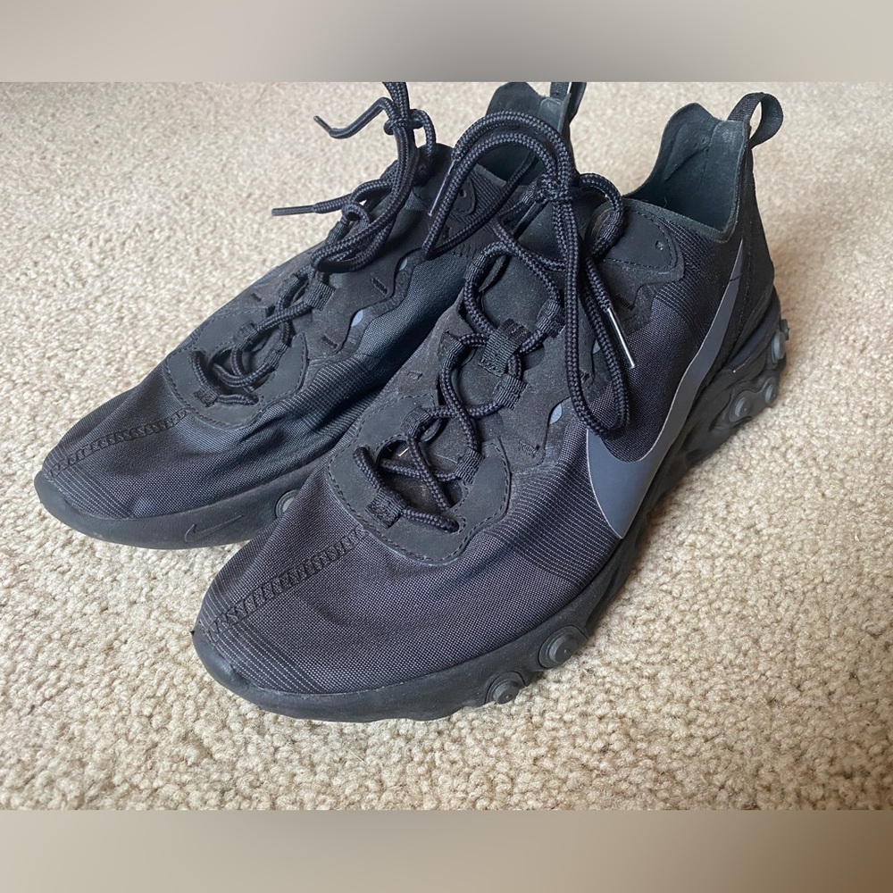 Nike React Element 55 Triple Black